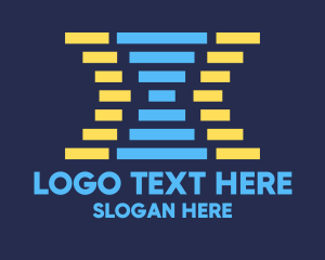Programming - Digital Time Hourglass logo design