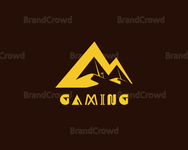 Desert Pyramid Letter M Logo