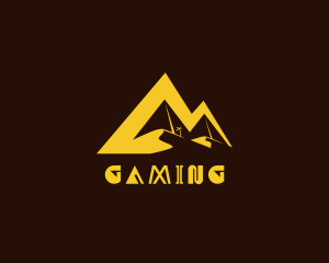 Desert Pyramid Letter M Logo