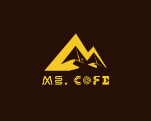 Desert Pyramid Letter M logo design