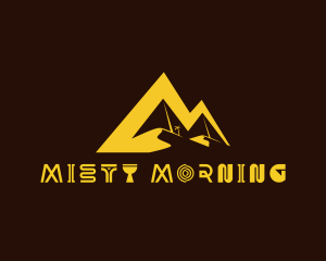 Desert Pyramid Letter M logo design