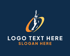 Travel - New York Lady Liberty logo design