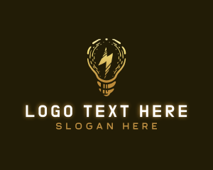 Lightning Bulb Electric Logo