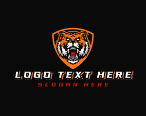 Tiger - Wild Tiger Shield logo design