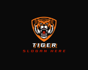 Wild Tiger Shield logo design