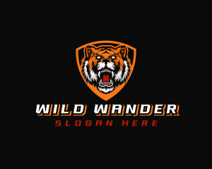 Wild Tiger Shield logo design