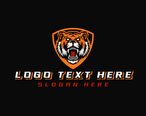 Gaming - Wild Tiger Shield logo design