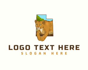 Big Cat - Utah Cougar Animal logo design