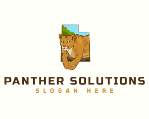 Utah Cougar Animal logo design