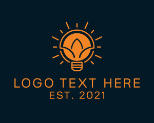 Light Bulb - Incandescent Light Bulb logo design