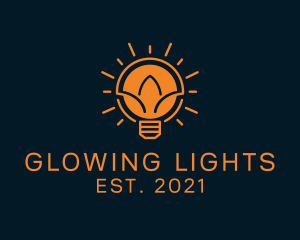 Incandescent Light Bulb  logo design