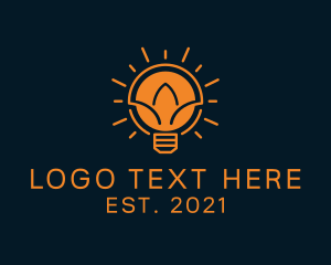 Interior - Incandescent Light Bulb logo design