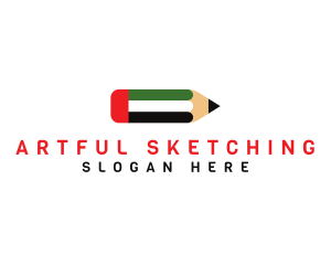 Sketching - United Arab Emirates Pencil logo design