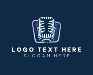 Stream - Microphone Radio Talk logo design