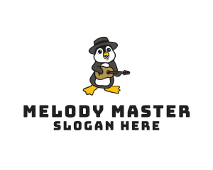 Musician - Penguin Guitar Musician logo design