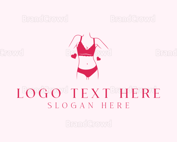 Bikini Lingerie Fashion Logo