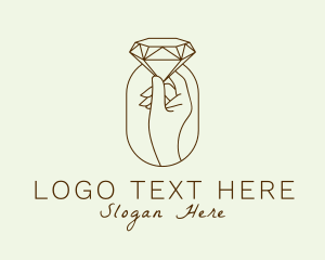 Diamond Jewelry Hand logo design