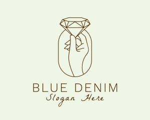 Diamond Jewelry Hand logo design