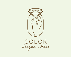 Diamond Jewelry Hand logo design