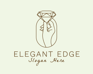 Sophisticated - Diamond Jewelry Hand logo design
