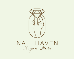 Manicure - Diamond Jewelry Hand logo design