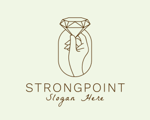 Diamond Jewelry Hand logo design