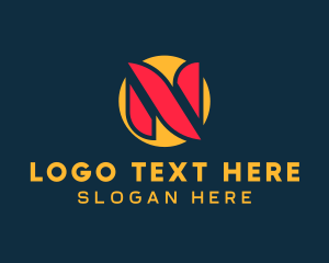 Advertising - Modern Media Agency Letter N logo design