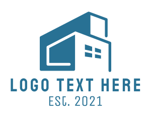 Container - Factory Building Property logo design