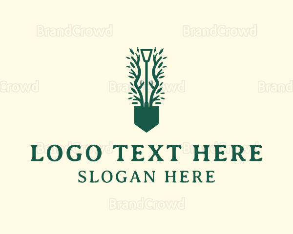 Landscaping Garden Shovel Logo