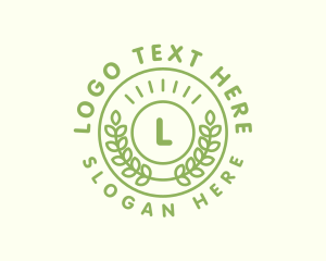 Wreath - Green Laurel Organic Gourmet logo design