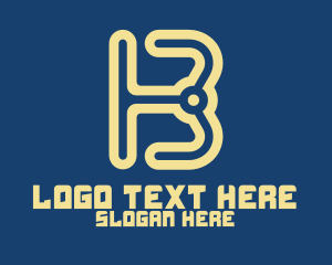 Business Solutions - Modern Letter B Style logo design