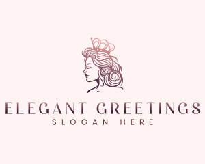 Crown Elegant Woman  logo design