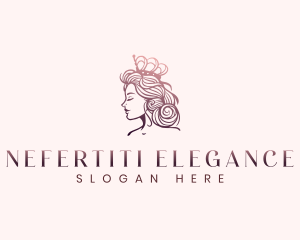 Crown Elegant Woman  logo design