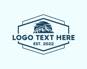 Recreational Van - Mountain Travel Camping logo design
