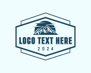 Wander - Mountain Travel Camping logo design