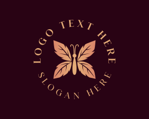 Insect - Elegant Leaf Butterfly logo design