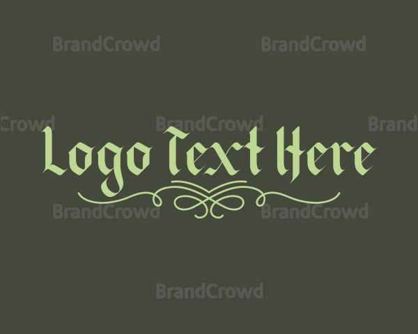 Elegant Gothic Script Logo