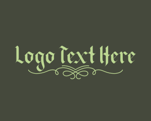 Elegant Gothic Script logo design