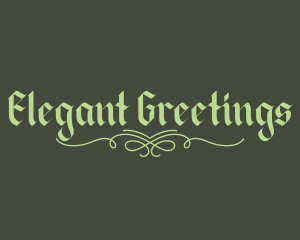 Elegant Gothic Script logo design