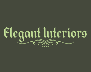 Elegant Gothic Script logo design