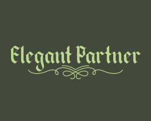 Elegant Gothic Script logo design