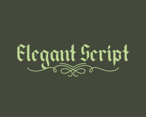 Elegant Gothic Script logo design