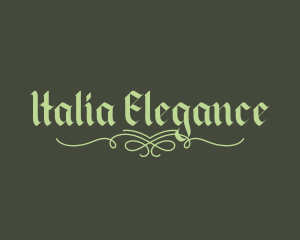 Elegant Gothic Script logo design