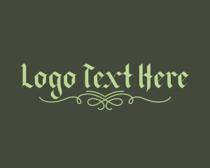 Elegant Gothic Script Logo