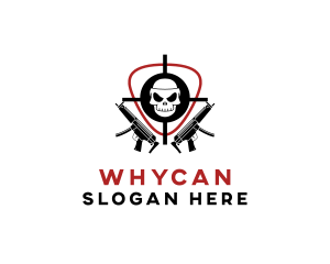 Skull Target Rifle Gun Logo