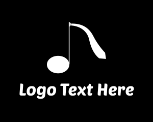 Radio Station - Musical Note Necktie logo design
