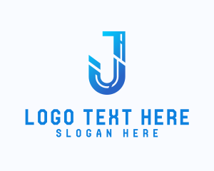 Letter J - Cyber Tech Letter J logo design