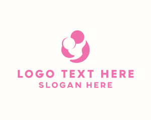 Hugging - Mother Child Hug logo design