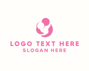 People - Mother Child Hug logo design