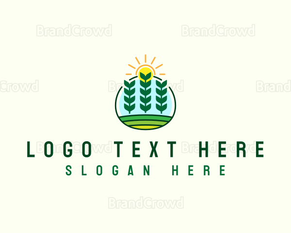 Agriculture Wheat Crop Logo